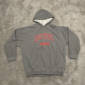 VINTAGE OSU OHIO STATE BUCKEYES gray hoodie sweatshirt- XXL
